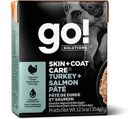 GO! Skin + Coat Care Turkey + Salmon Pâté for Dogs 12.5 Oz Cans