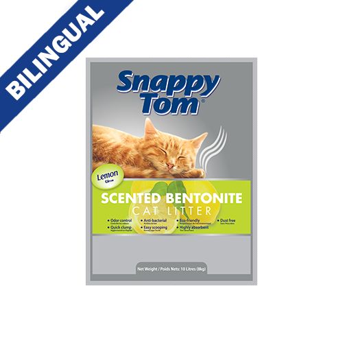 Snappy Tom® Bentonite Cat Litter Lemon Scented  8kg