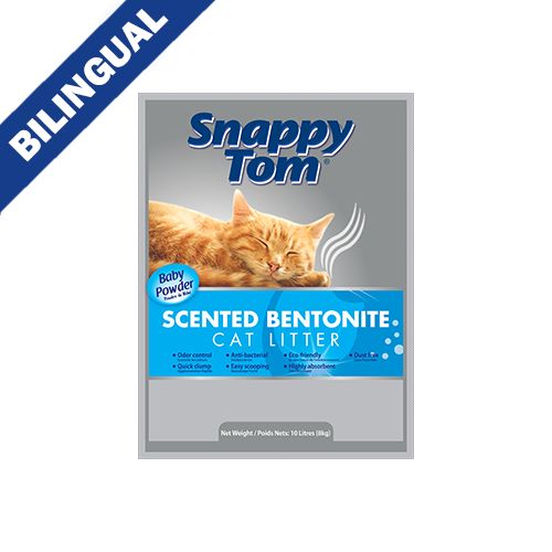 Snappy Tom® Bentonite Cat Litter Baby Powder Scented 8KG