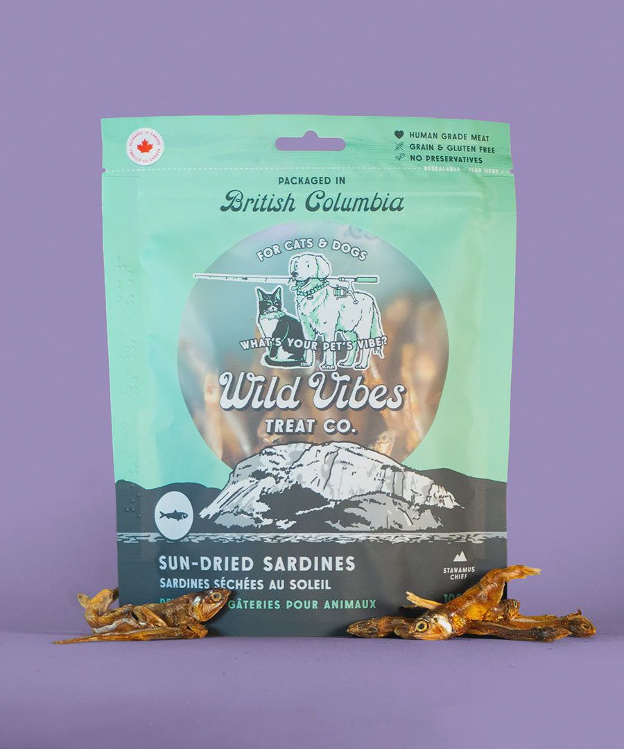 Wild Vibes Kangaroo &amp; Bone Broth Treats 58g, Meat: Sun Dried Sardines