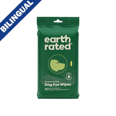 earth rated® Fragrance Free Dog Eye Wipes, Eye Cleansing Wipes (60ct)