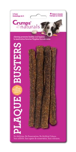 Crumps Plaque Busters Original Dog Sticks, 9.5 Oz., Pack of 10