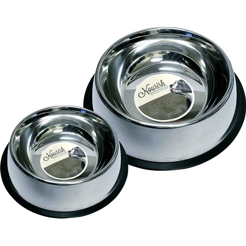 NOURISH Stainless Steel Anti-Skid Pet Bowl 24OZ