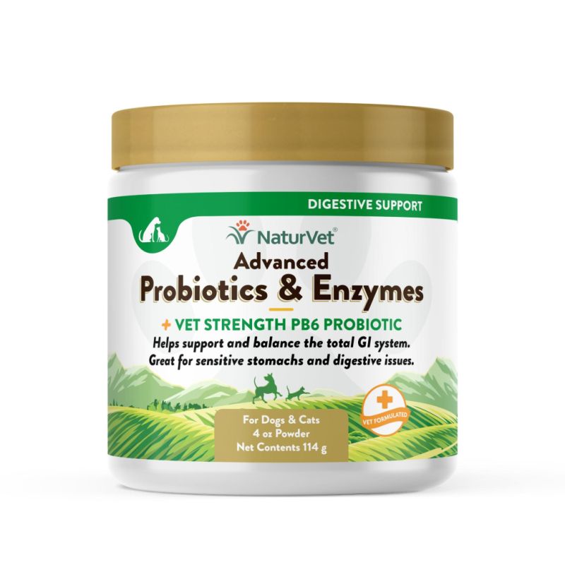 NaturVet Advanced Probiotics &amp; Enzymes Powder, 4oz