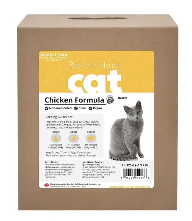 RDBK Cat Basic Instinct Non-medicated Chicken 4x125g