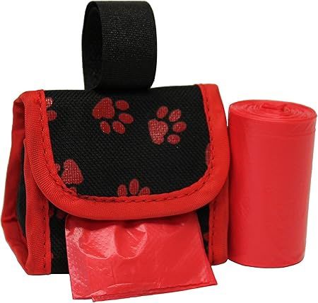 Paw Print Purse Dispenser Red