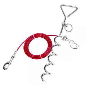 Spiral Stake &amp; Tie Out Combo 80 lbs-15&#39;
