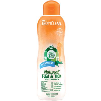 Tropiclean Natural Flea &amp; Tick Soothing Dog Shampoo