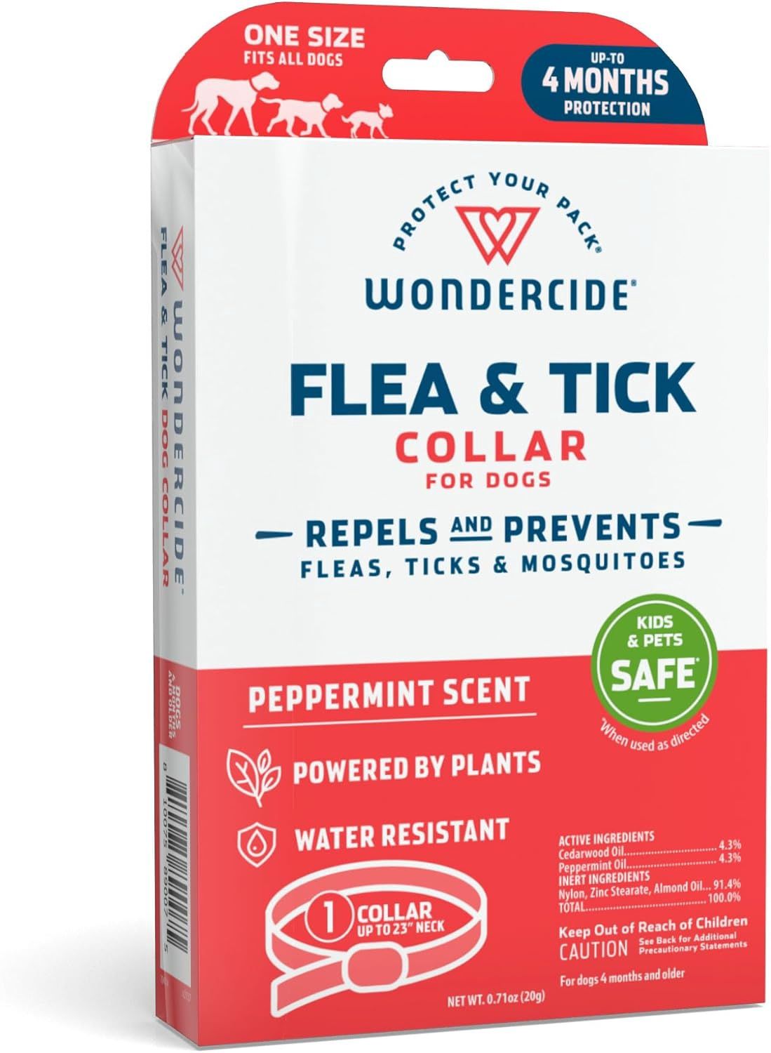 Wondercide Flea &amp; Tick Collar Dog Peppermint Scent