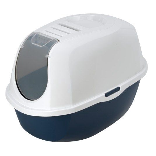Smart Cat Hooded Lg Blue Litter Pan
