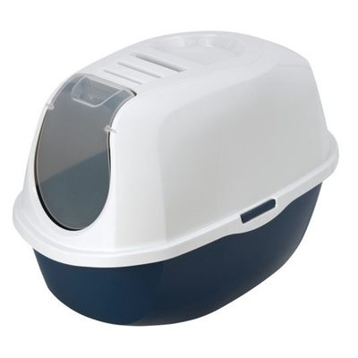 Smart Cat Hooded Lg Blue Litter Pan