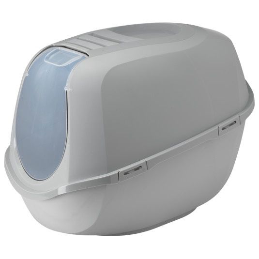 Smart Cat Hooded Lg Gray Litter Pan