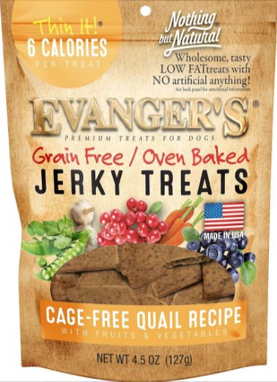 Evangers GF Cage-Free Quail Jerky Treats