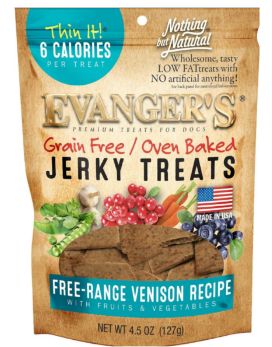 Evangers GF Free- Range Venison Jerky Treats