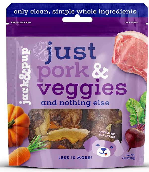 Jack &amp; Pup Just Pork &amp; Veggies Treats