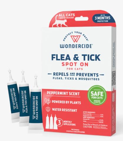 Wondercide Cat Topical Pepermint scent 3pk