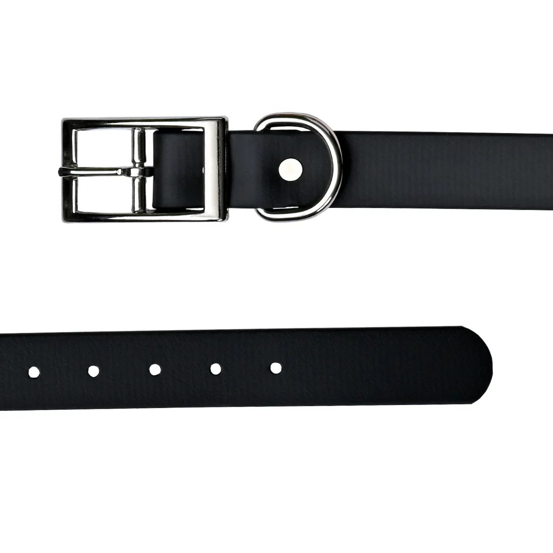 Tailr 1" blk Biothane Collar 24"