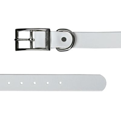 Tailr 1" White  Biothane Collar 24"
