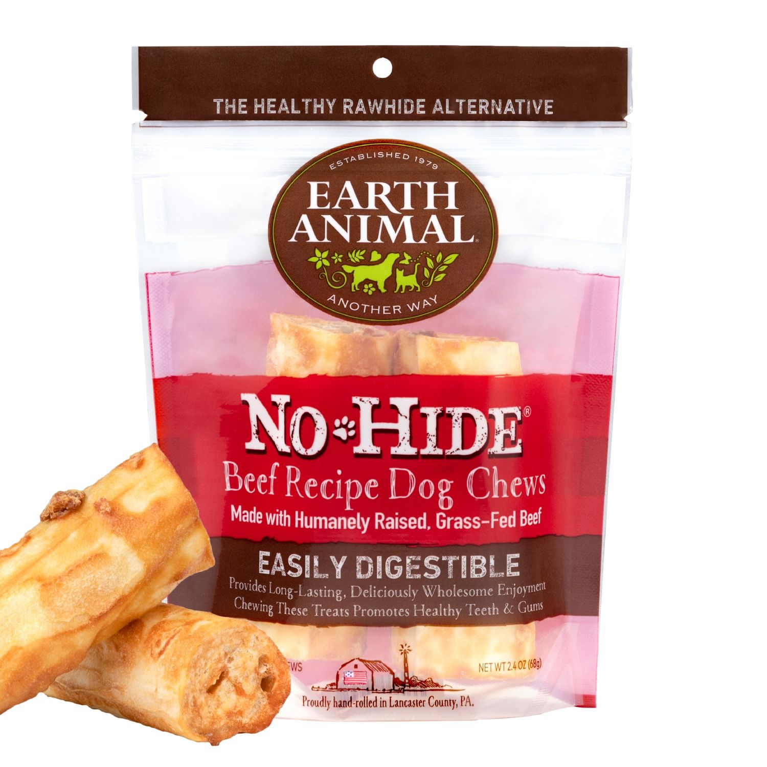 No- Hide Beef Recipe Dog Chew 2 pk