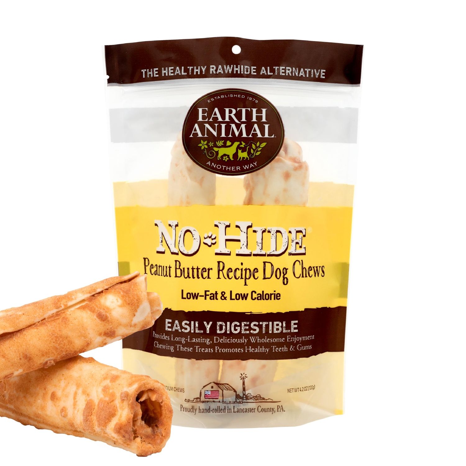 No Hide Peanut Butter Recipe Dog Chews 2 pk