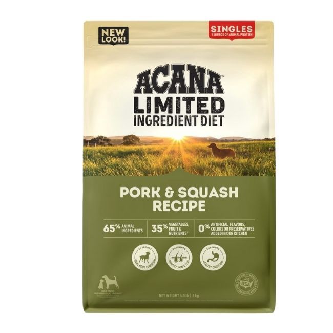 Acana Singles Pork &amp; Squash LID-4.5 lbs