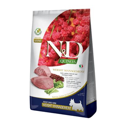 N&amp;D Quinoa Weight Management Lamb Broccoli &amp; Asparagus Dry Dog Mini