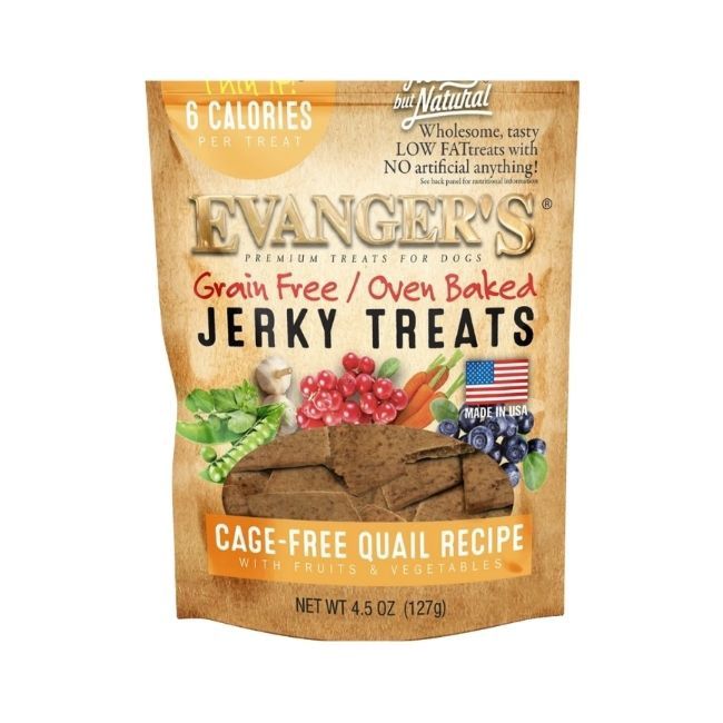 Evangers GF Cage-Free Quail Jerky Treats