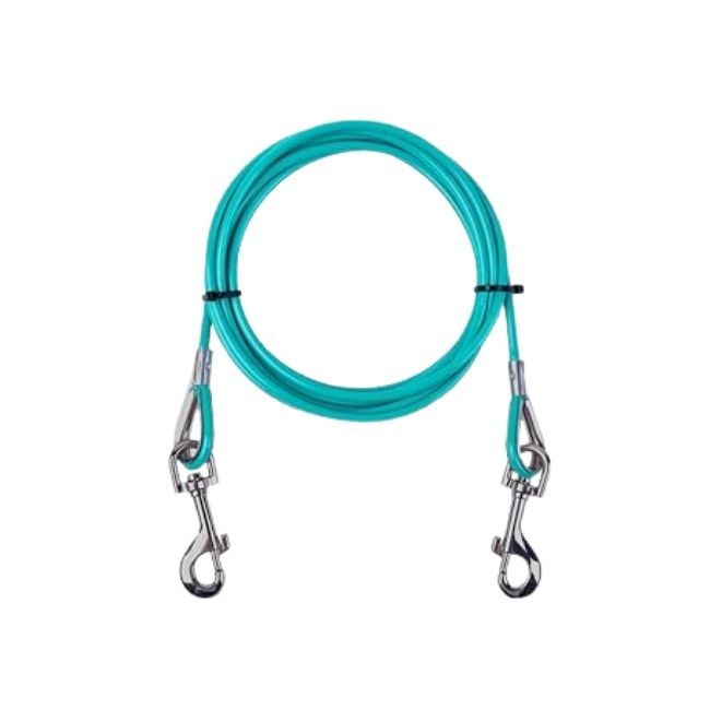 Atlas Coated Tie-Out Cable Blu, Length: 15'