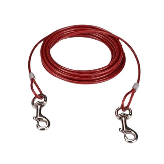 Atlas Coated Tie-Out Cable Red, Length: 10'