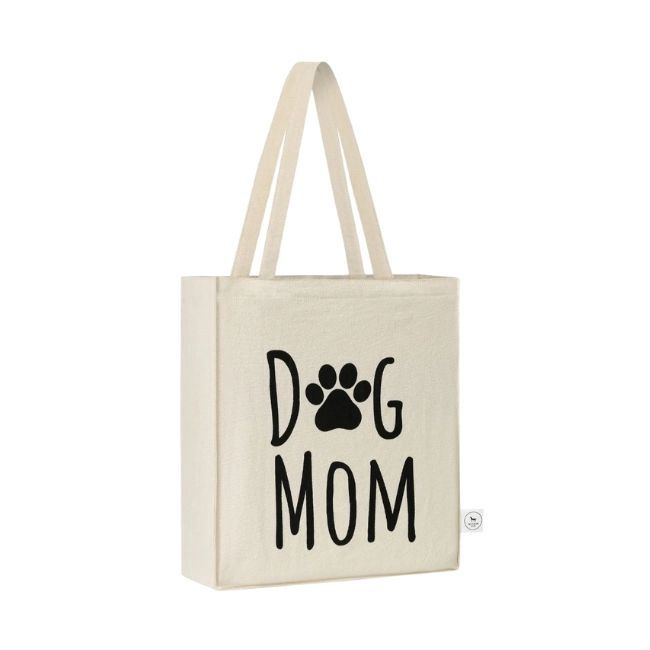 Dog Mom Tote Bag White