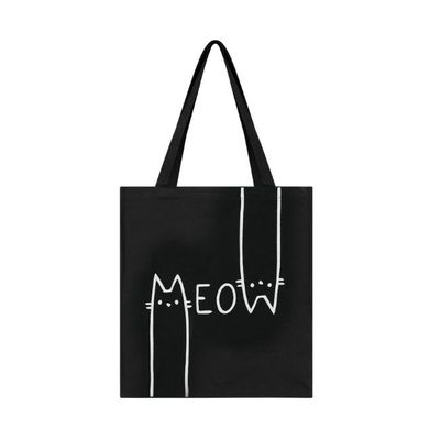 Meow Tote Bag Black
