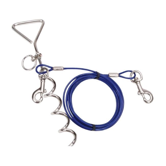 Spiral Stake &amp; Tie Out Combo 50 lbs-15'