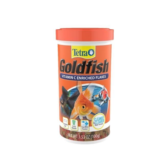 TetraFin Goldfish Flakes, Size: 3.53 oz