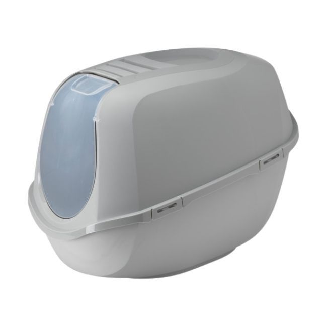Smart Cat Hooded Lg Gray Litter Pan