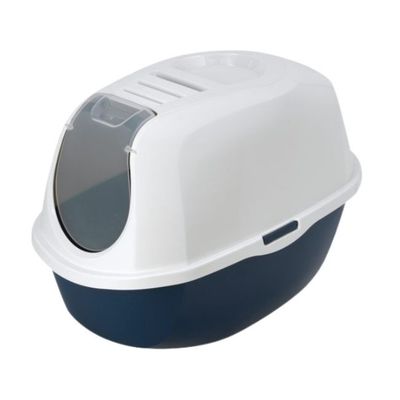 Smart Cat Hooded Lg Blue Litter Pan