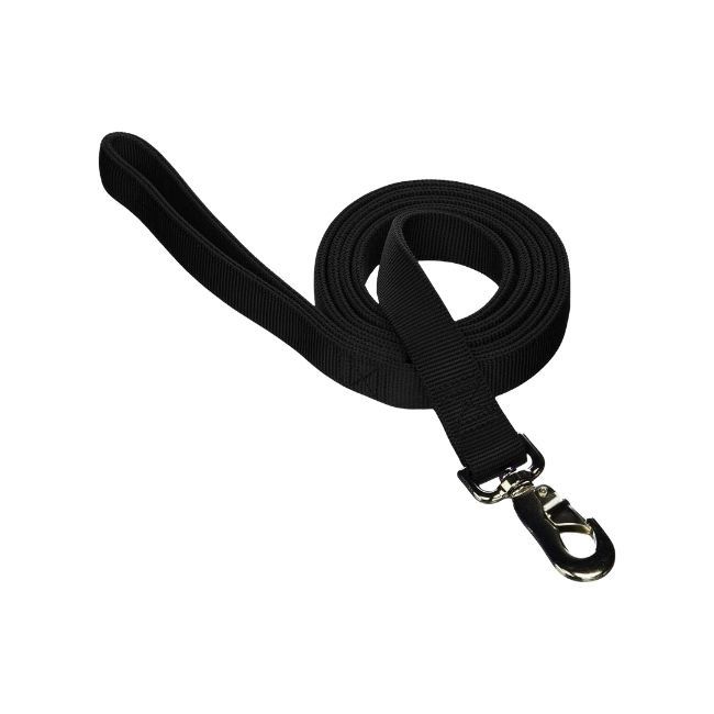1" 6' double ply Nylon Lead, Colour: Blk