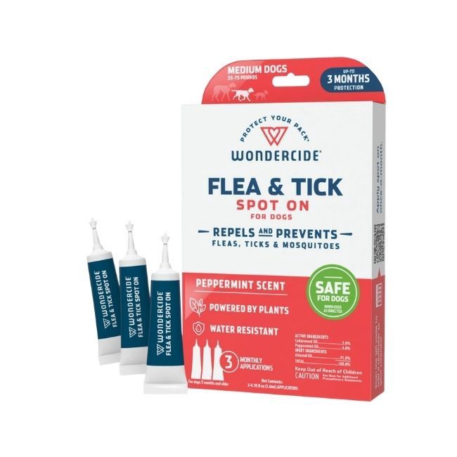 Wondercide Spot on Flea &amp; Tick  Peppermint Scent Medium Dogs 35-75 lbs