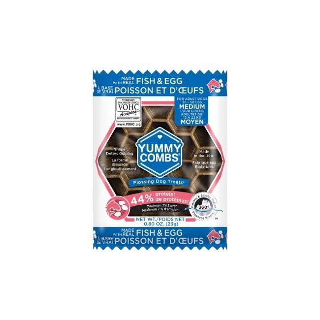 Yummy Combs Dog Fish Egg Med