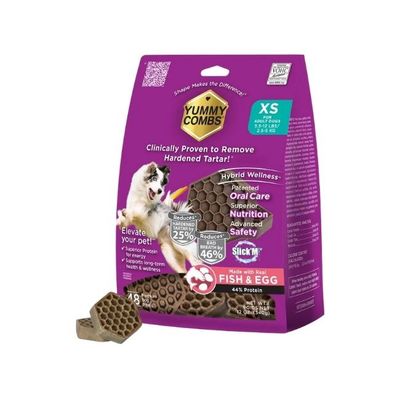 Yummy Combs Dog Fish Egg XSm 12 oz pack