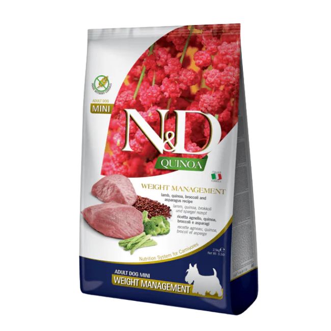 N&amp;D Quinoa Weight Management Lamb Broccoli &amp; Asparagus Dry Dog Mini, Size: 5.5 lbs