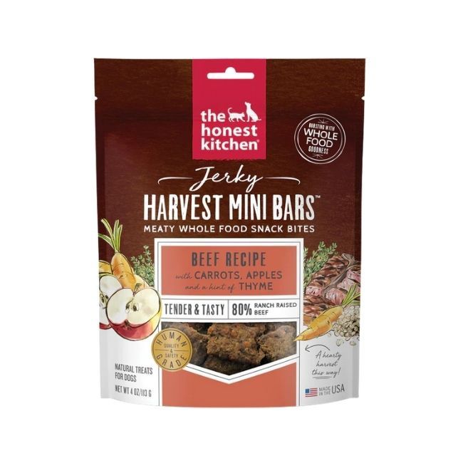 Beef Carrot Apple Jerky Harvest Mini Bar 4 oz