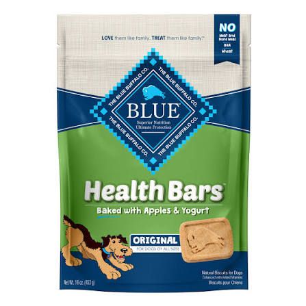 Blue Health Bars Baked with Apples and Yogurt