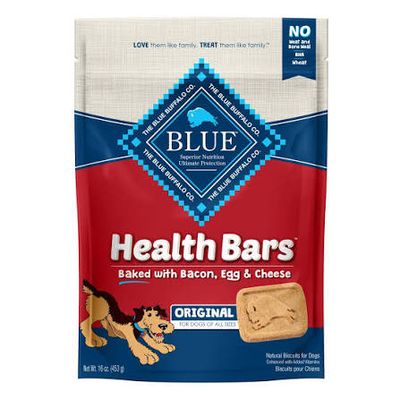 Blue Health Bars Baked with Bacon, Egg and Cheese