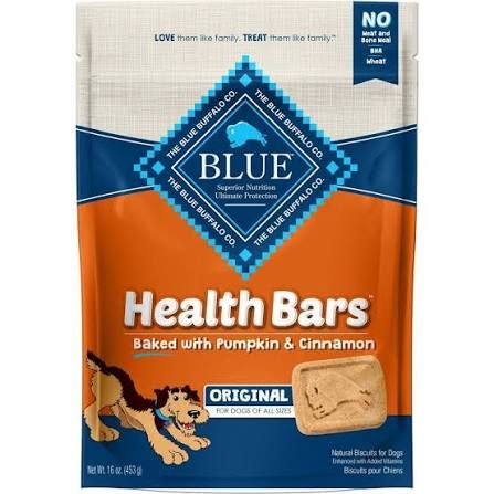 Blue Health Bars Baked with Pumpkin and Cinnamon