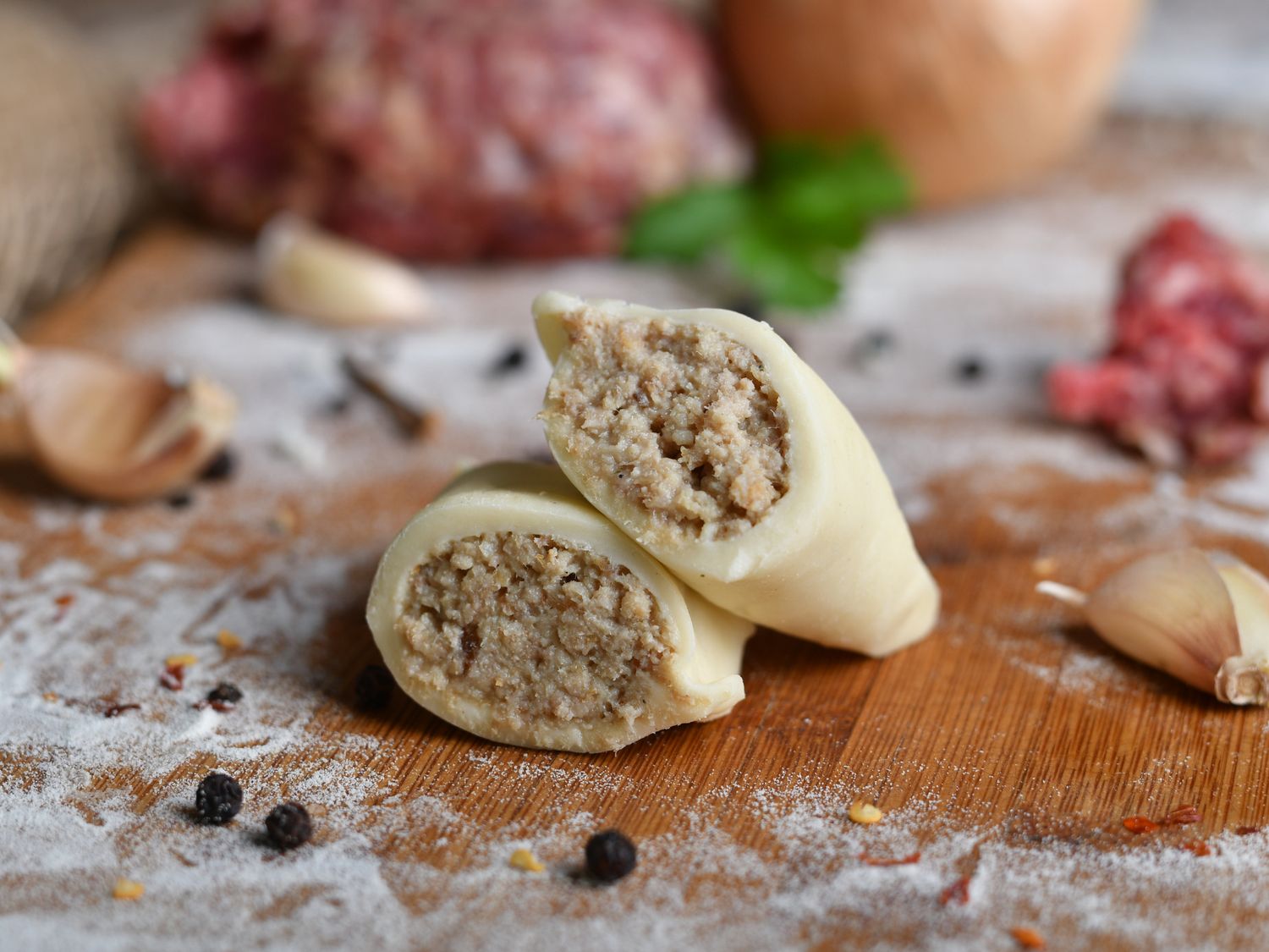 Pierogi z mięsem 12 sztuk