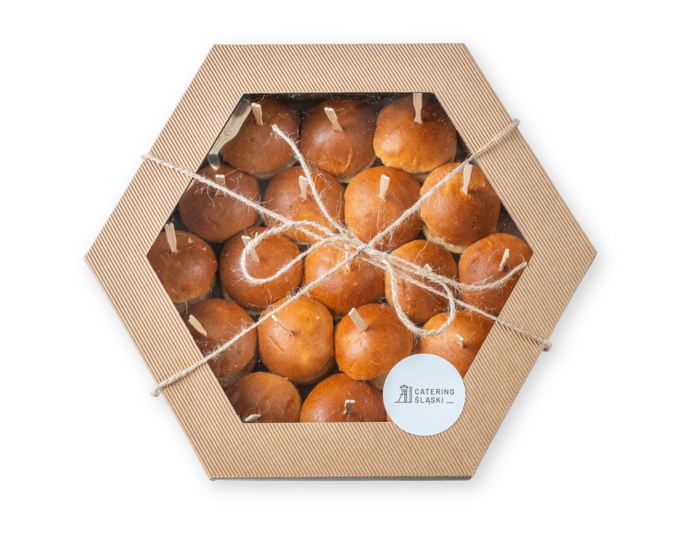 BOX z mini burgerami