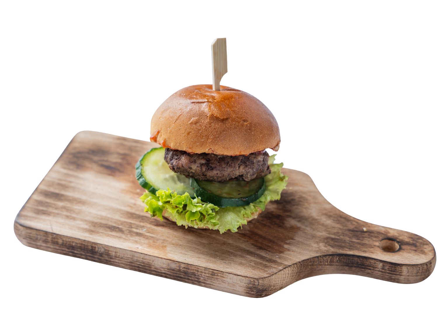 Mini burger wieprzowo-wołowy z warzywami