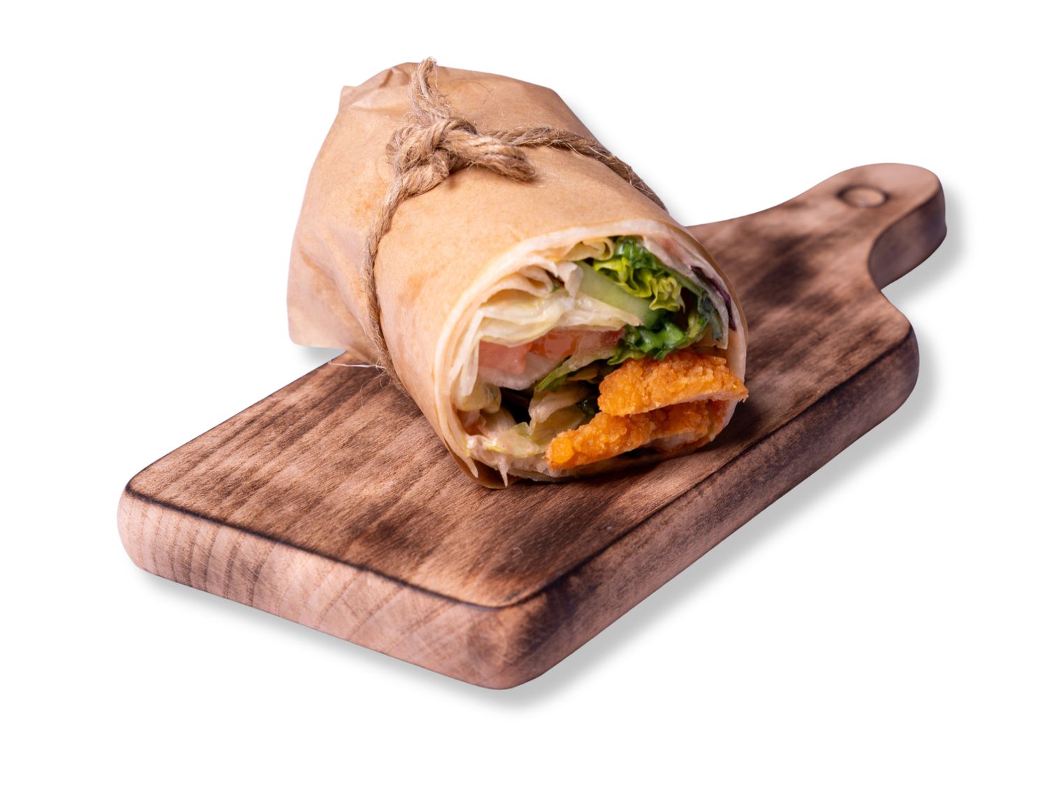 Wrap ze stripsem i warzywami