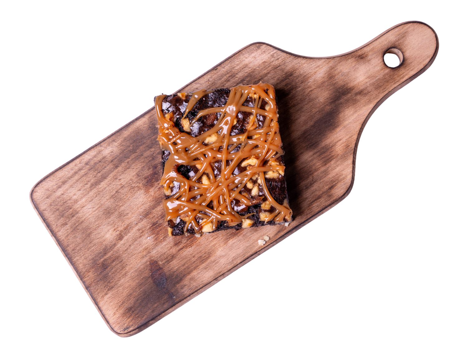 Brownie z polewą karmelową