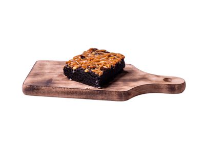 Brownie z polewą karmelową